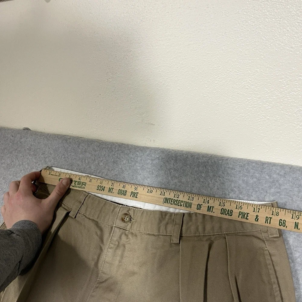 Polo Ralph Lauren Pants Mens 38x32 (Fit 36x31) Beige Chino Golf Pleated Straight